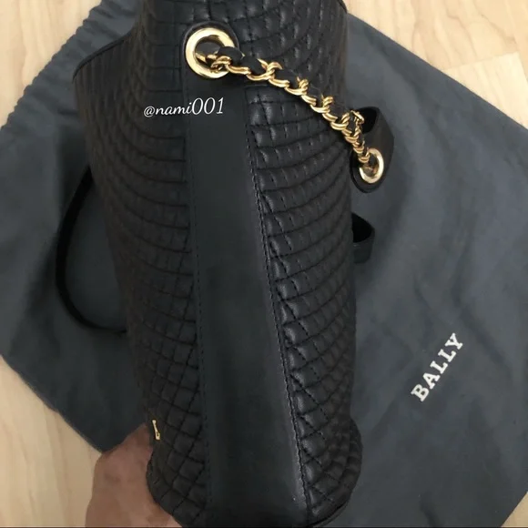 Vintage Bally Quilted Lambskin Shoulder Bag EUC - Picture 10 of 12